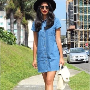 ZARA Button Down Denim Dress